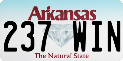 AR license plate 237WIN