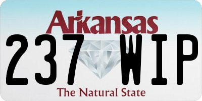 AR license plate 237WIP