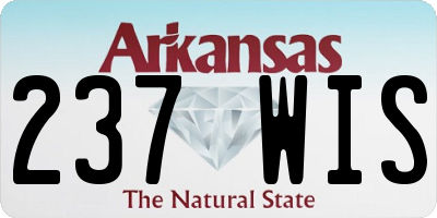 AR license plate 237WIS