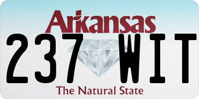 AR license plate 237WIT