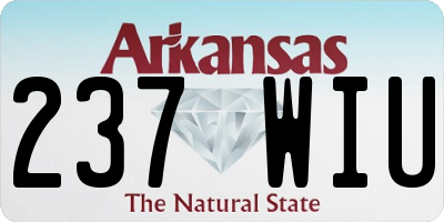 AR license plate 237WIU