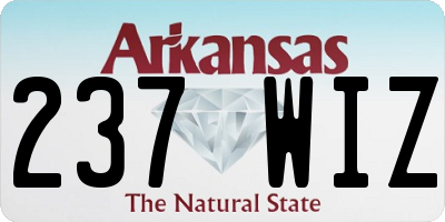 AR license plate 237WIZ
