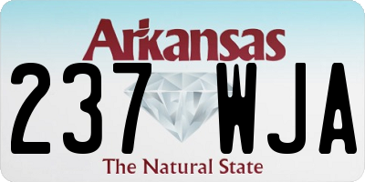 AR license plate 237WJA