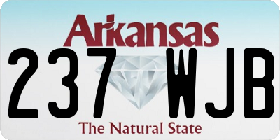 AR license plate 237WJB