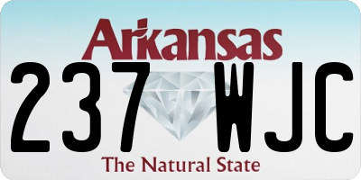AR license plate 237WJC