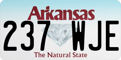 AR license plate 237WJE