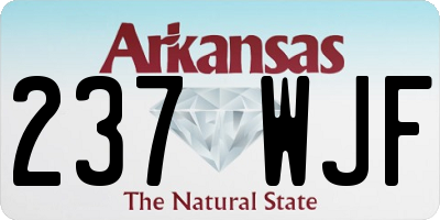 AR license plate 237WJF