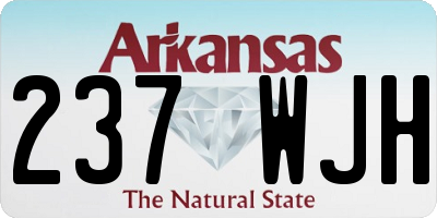 AR license plate 237WJH