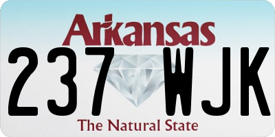 AR license plate 237WJK