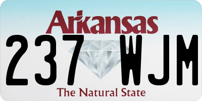 AR license plate 237WJM