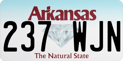 AR license plate 237WJN