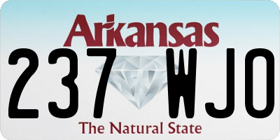 AR license plate 237WJO