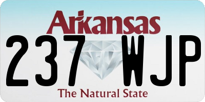 AR license plate 237WJP