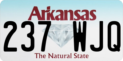 AR license plate 237WJQ