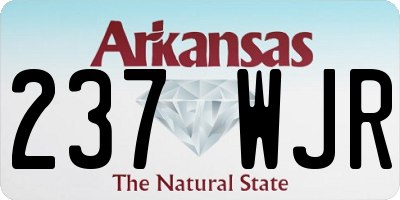 AR license plate 237WJR