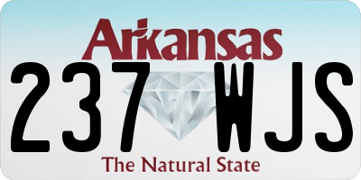 AR license plate 237WJS