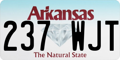 AR license plate 237WJT