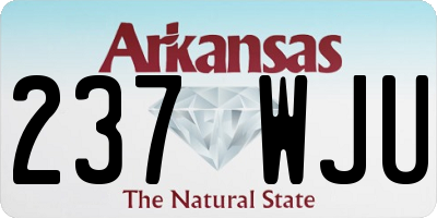 AR license plate 237WJU