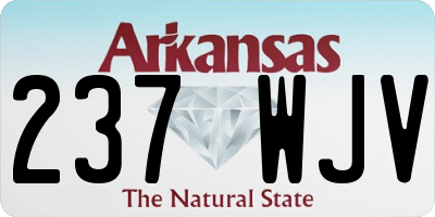 AR license plate 237WJV