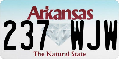 AR license plate 237WJW