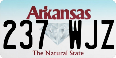 AR license plate 237WJZ