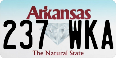 AR license plate 237WKA