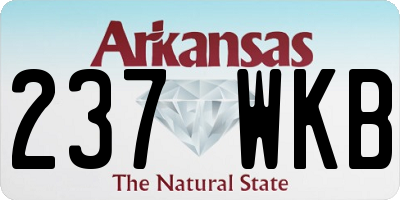 AR license plate 237WKB