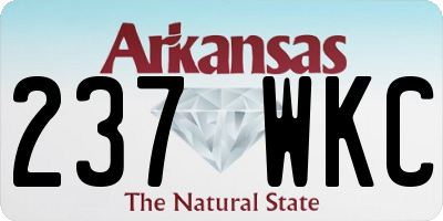 AR license plate 237WKC