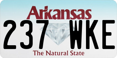 AR license plate 237WKE