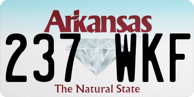 AR license plate 237WKF