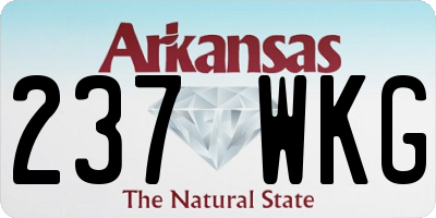 AR license plate 237WKG