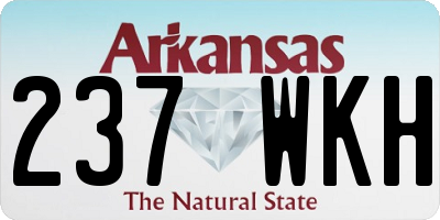 AR license plate 237WKH