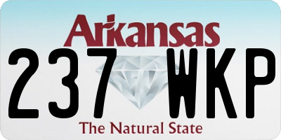 AR license plate 237WKP