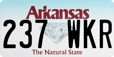 AR license plate 237WKR