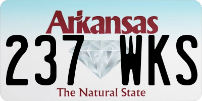 AR license plate 237WKS