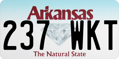 AR license plate 237WKT
