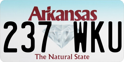 AR license plate 237WKU