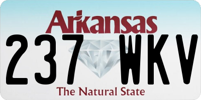 AR license plate 237WKV