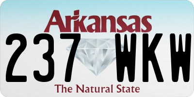 AR license plate 237WKW