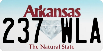 AR license plate 237WLA