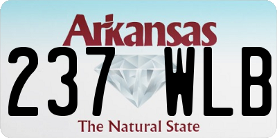 AR license plate 237WLB