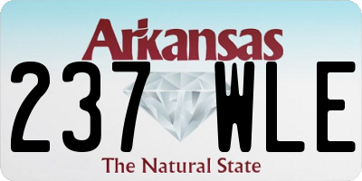 AR license plate 237WLE