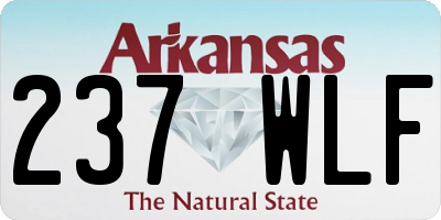 AR license plate 237WLF