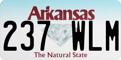 AR license plate 237WLM