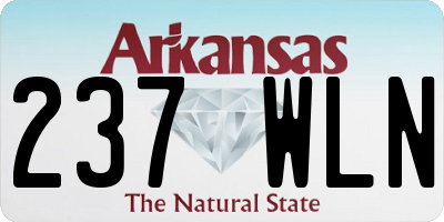 AR license plate 237WLN