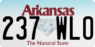 AR license plate 237WLO