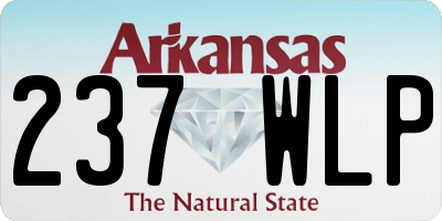 AR license plate 237WLP