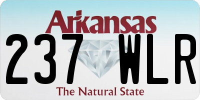 AR license plate 237WLR
