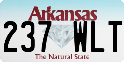 AR license plate 237WLT