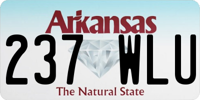 AR license plate 237WLU